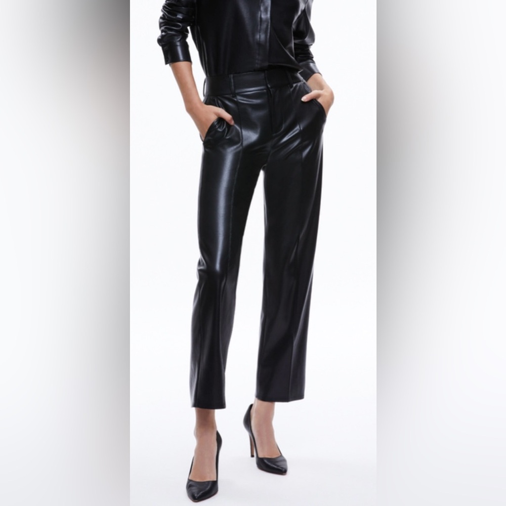 Alice+Olivia Ming Vegan Leather Pants, 14